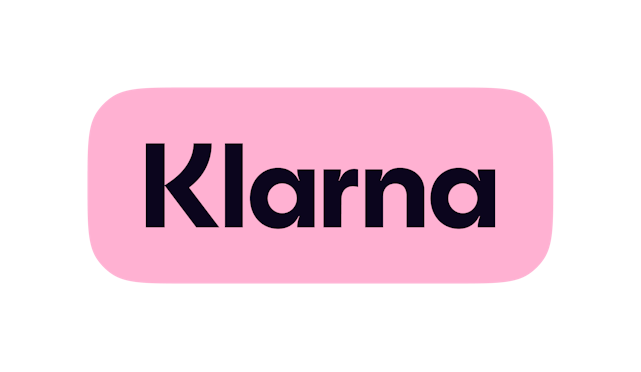 Offizielles Klarna-Logo in schwarzer Schrift auf rosa Hintergrund
